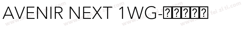 AVENIR NEXT 1WG字体转换